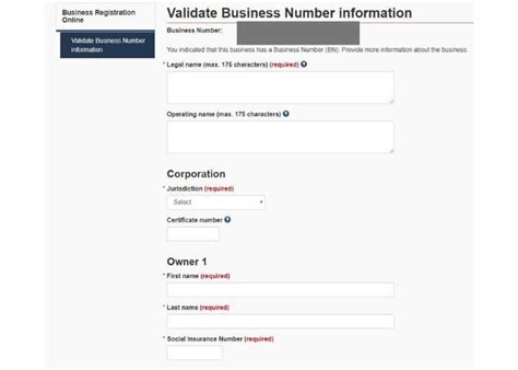 Business Search field descriptions and status definitions displayed for a. . Cra business number lookup